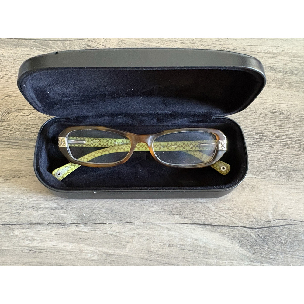 Coach Lilly Tortoise Reading Glasses Womens Designer Logo Eyeglasses with Case